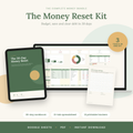 The Money Reset Kit | Budget Spreadsheet, 30-Day Workbook & Savings Trackers