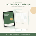 100 Envelope Challenge | Printable UK Savings Challenge, Save £5,050